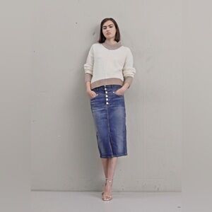 Veronica Beard Blue Denim Skirt